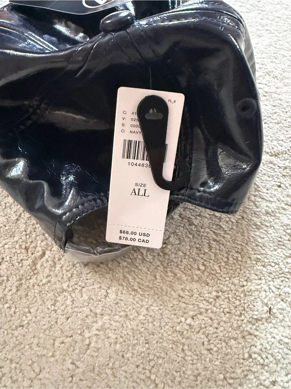 NWT ‘47 Brand Anthropologie New York Yankees Navy Baseball Hat Cap Faux Leather